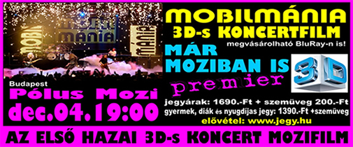 Mobilmánia 3D mozifilm- Pólus Mozi