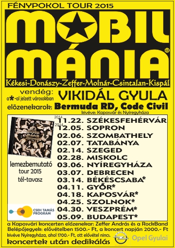 Mobilmánia 2015 tour